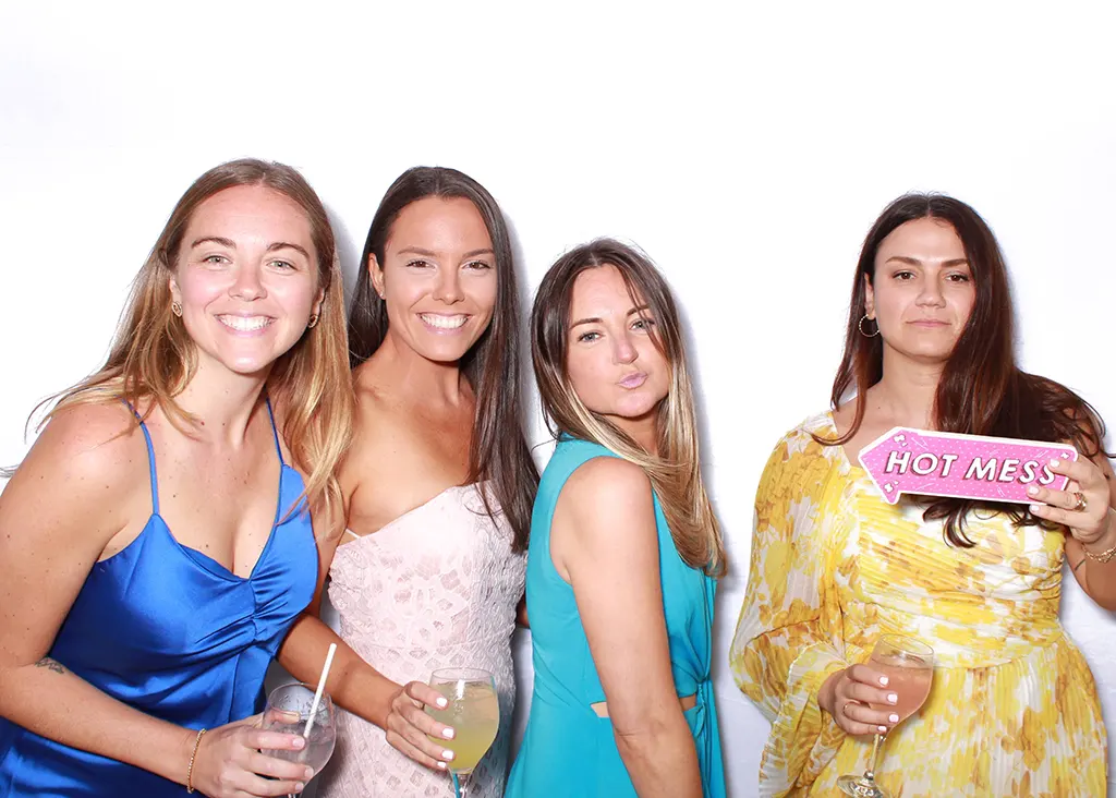 Photo booth rental Brooklyn — guests posing at a Brooklyn event