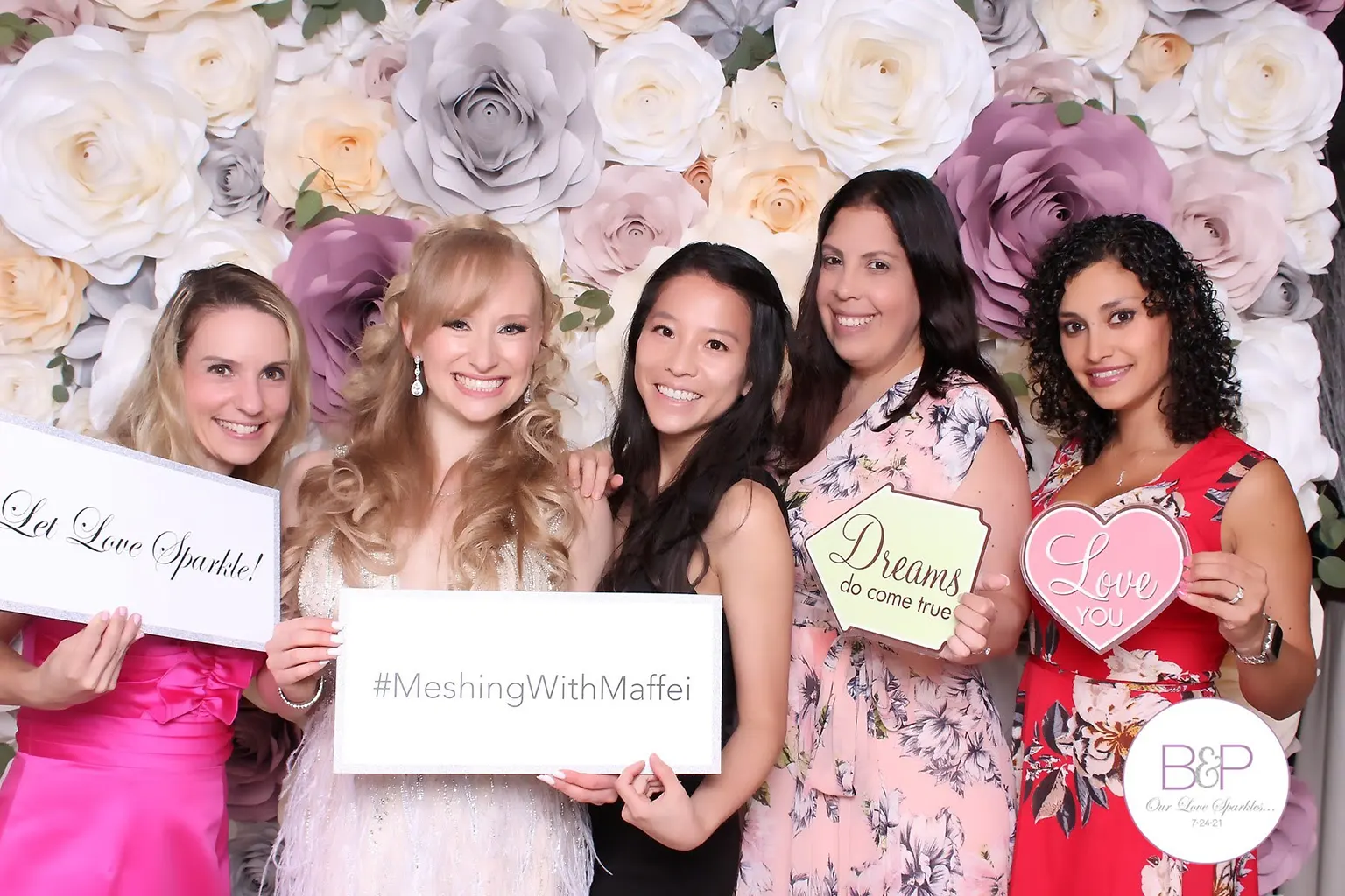 Photo booth rental Long Island flower wall