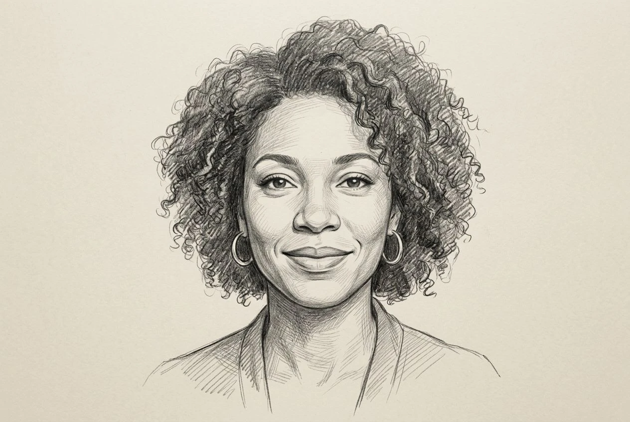 AI photo booth caricature sketch generated at NYC tech conference