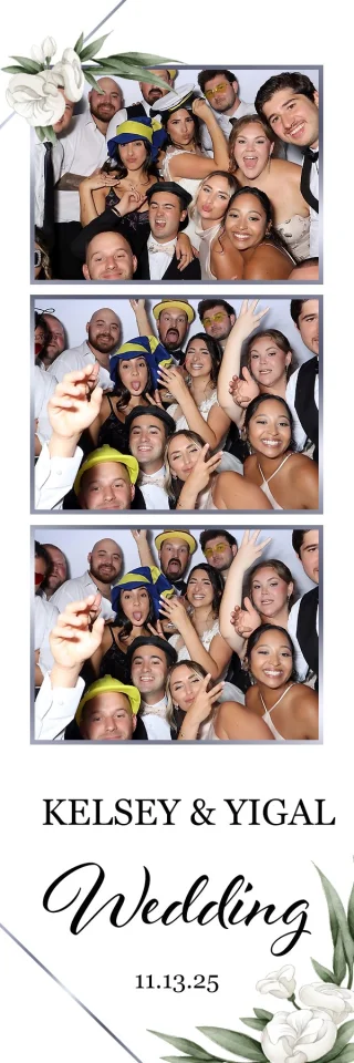 Wedding photo strip floral