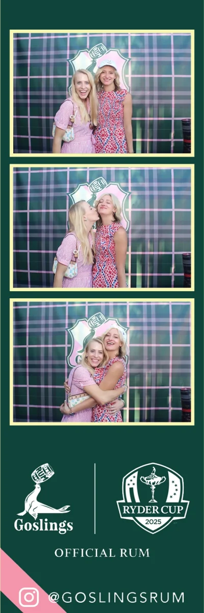 Goslings Rum x Ryder Cup 2025 branded photo strip