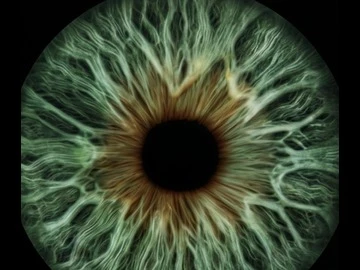 Iris photography booth NYC — macro portrait of a green iris