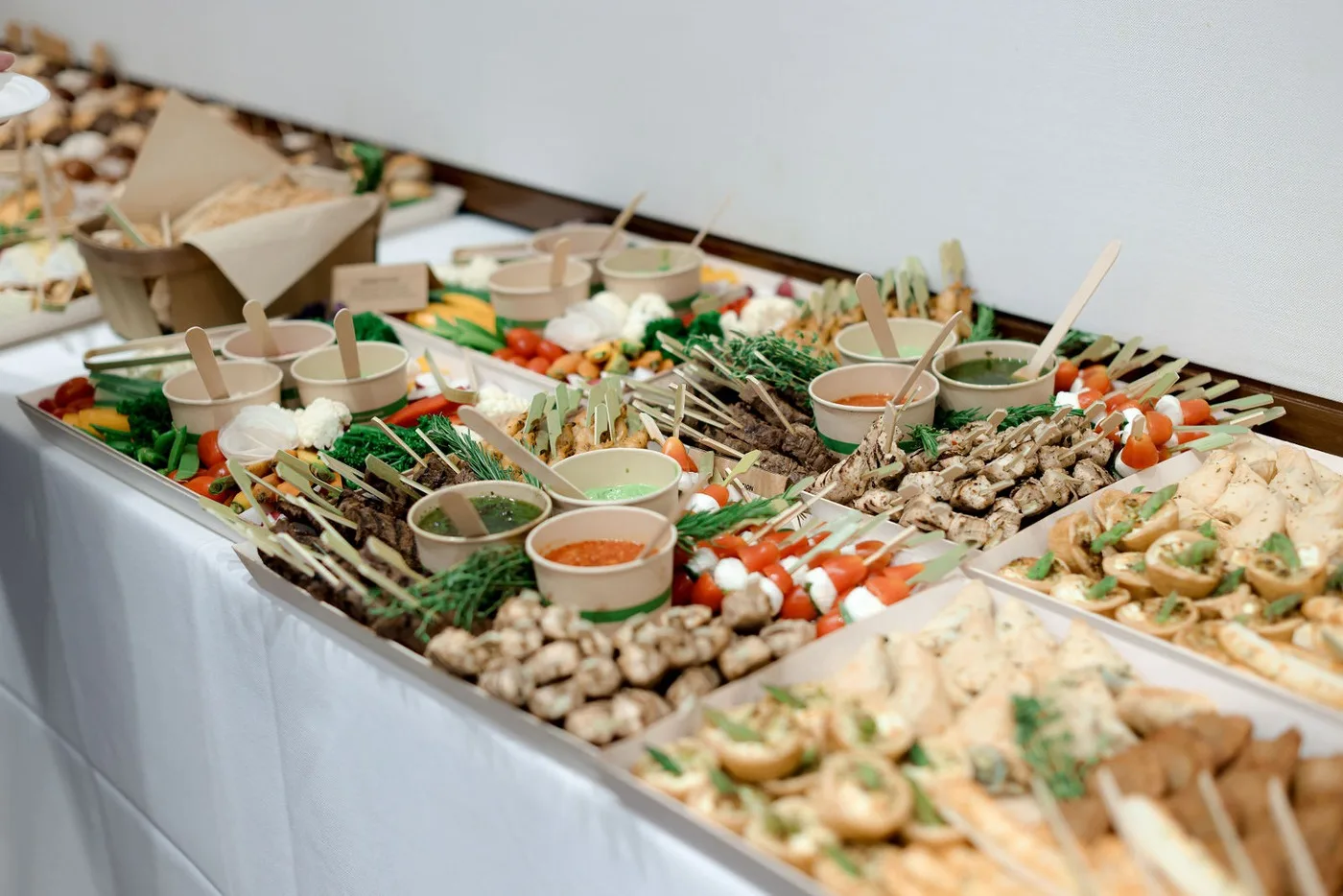 Catering display photographed at a corporate awards gala in New York City