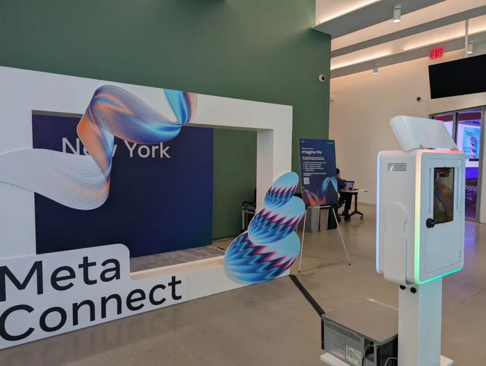 Open air photo booth at the Meta Connect New York brand activation