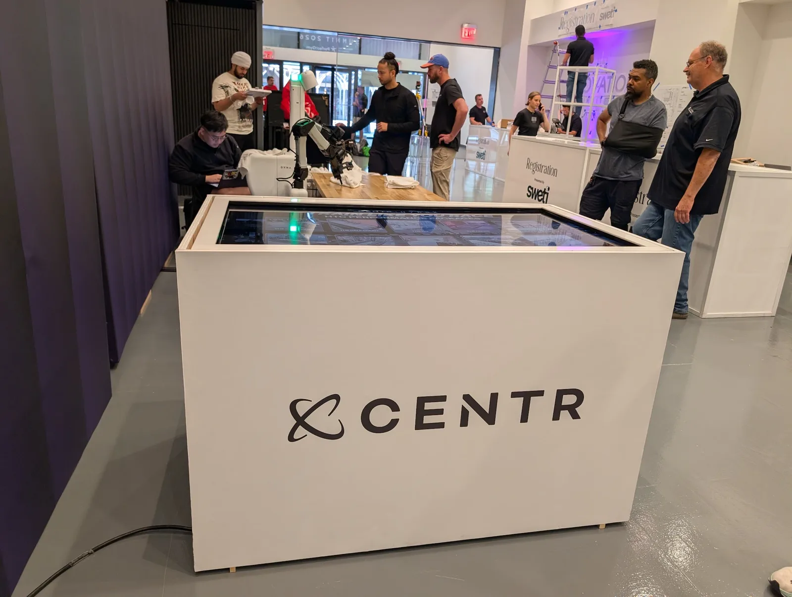 CENTR branded interactive touch table activation